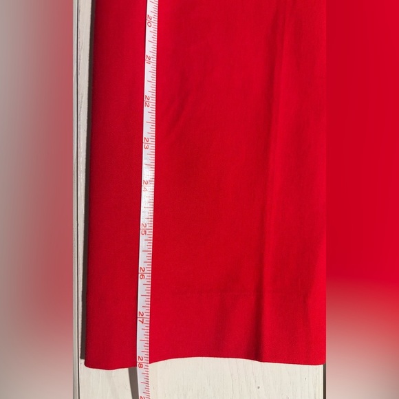 Spanx Stretch Cotton Slimming High Waisted Straight Leg Pants, Cherry Red, M - Picture 9 of 9